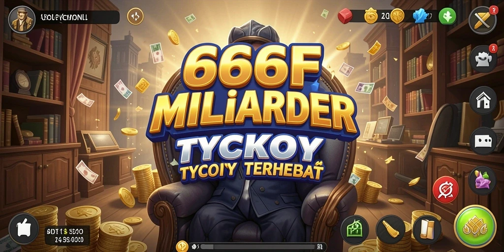 Tampilan gameplay 666F yang menarik dalam membangun bisnis Tycoon.