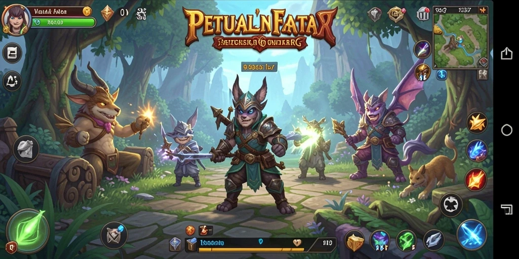 Tampilan gameplay epik dari petualangan RPG yang mendebarkan.