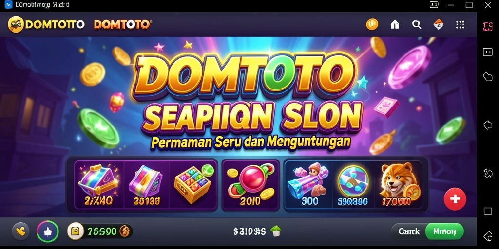 Tampilan gameplay mengasyikkan dari game Slot DOMTOTO.