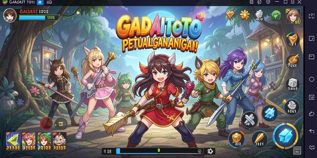 Gameplay GADAITOTO yang seru dan penuh warna Anime.