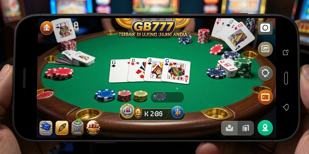 Tampilan menawan dari gameplay Poker di GB777.