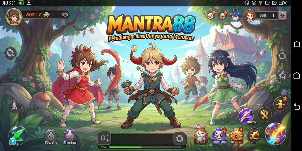 Tangkapan layar utama dari gameplay Anime yang seru dan menawan.