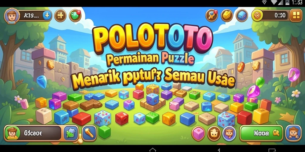 Tampilan gameplay POLOTOTO yang menantang dan seru.