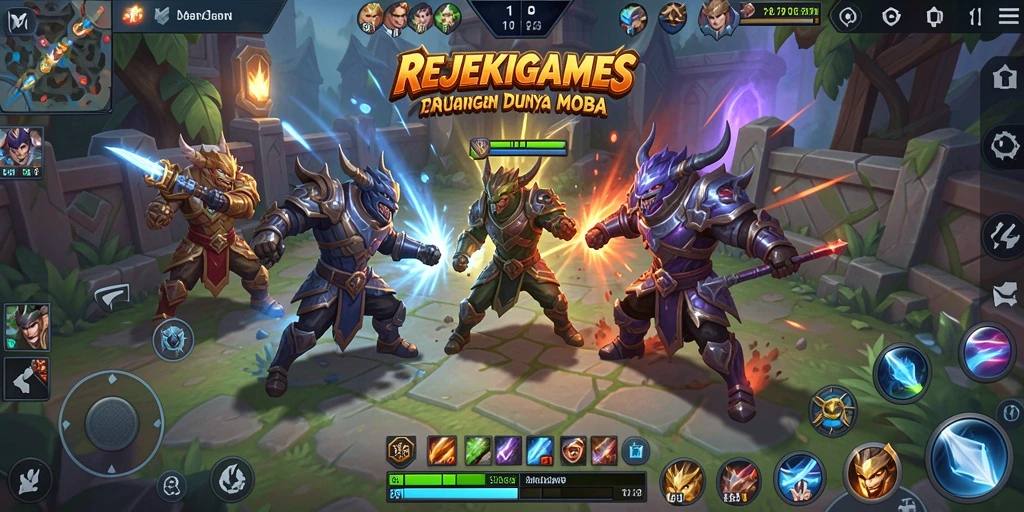 Tangkapan layar gameplay terbaik dari REJEKIGAMES yang menunjukkan pertarungan intens.