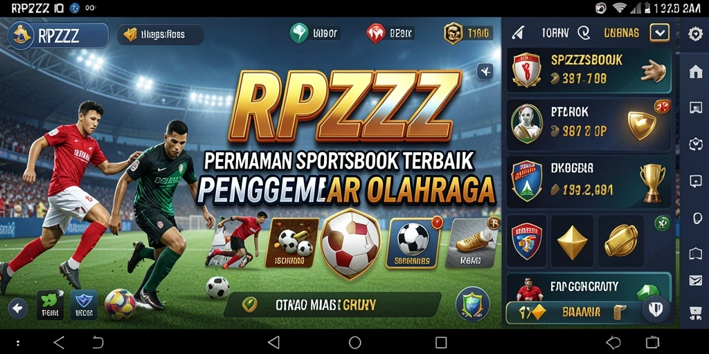Tangkapan layar gameplay RPZZZ yang menampilkan fitur taruhan olahraga.