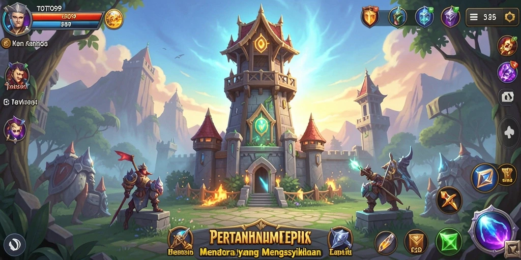 Screenshot gameplay menara pertahanan yang mendebarkan di TOTO99.