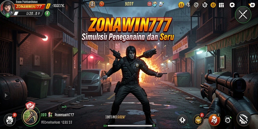 Screenshot utama gameplay ZONAWIN777 yang menunjukkan aksi seru dalam simulasi.